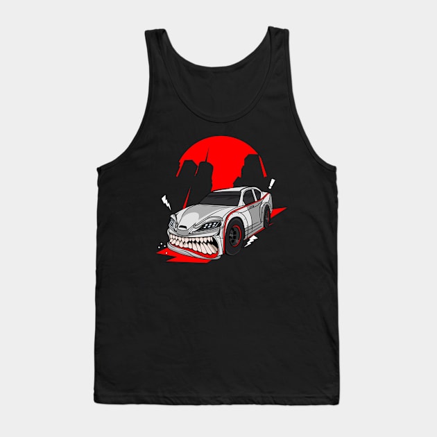 White speed monster car Tank Top by beanbeardy